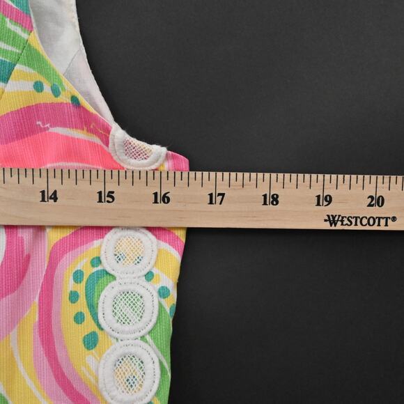 LILLY PULITZER Mila All Nighter Flamingo Dress Size 2 Crochet Lace Detail Shift‎ - Picture 4 of 13